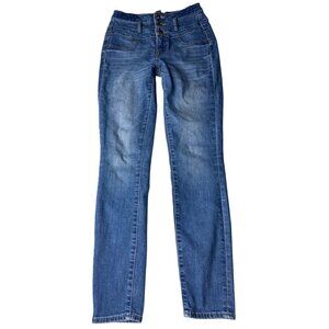 Refuge Womens Blue Denim Jeans Straight Leg Cotton Blend Size 2
